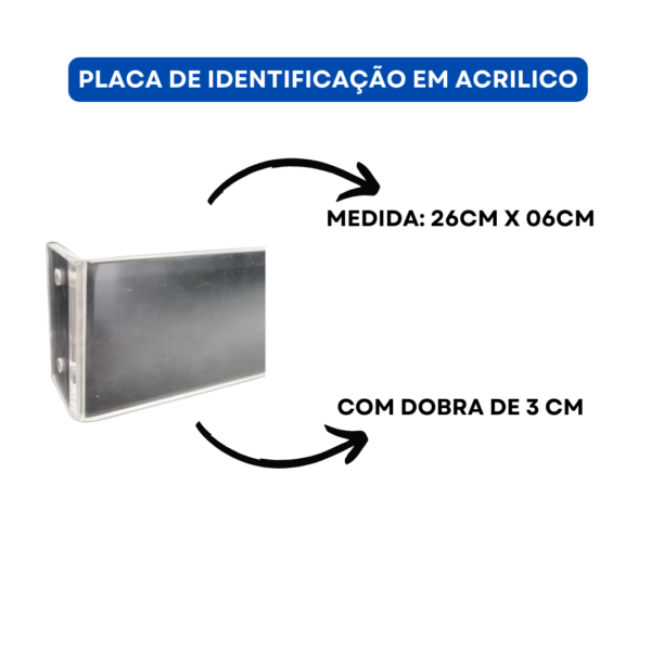 Placa de identificação em acrilico + adesivo - Image 4