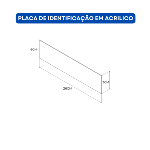 Placa de identificação em acrilico + adesivo - Image 3