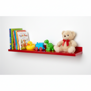 Prateleira Flutuante de Acrílico Vermelha – Design Moderno e Minimalista